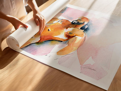 Bear Figure in Restful Repose - Art Print Artist Brenden Sanborn