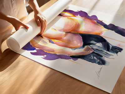 Golden Curves and Shadowed Desire – Art Print Artist Brenden Sanborn