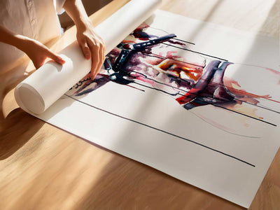 Muscular Bearded Man in Harness with Tattoos - Art Print Artist Brenden Sanborn