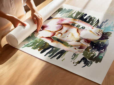 Man Standing in the Still Waters - Art Print Artist Brenden Sanborn