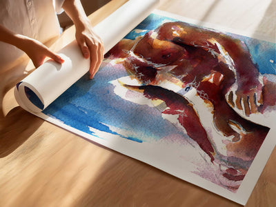 Muscular Male Nude Leaning Against a Wall - Art Print Artist Brenden Sanborn