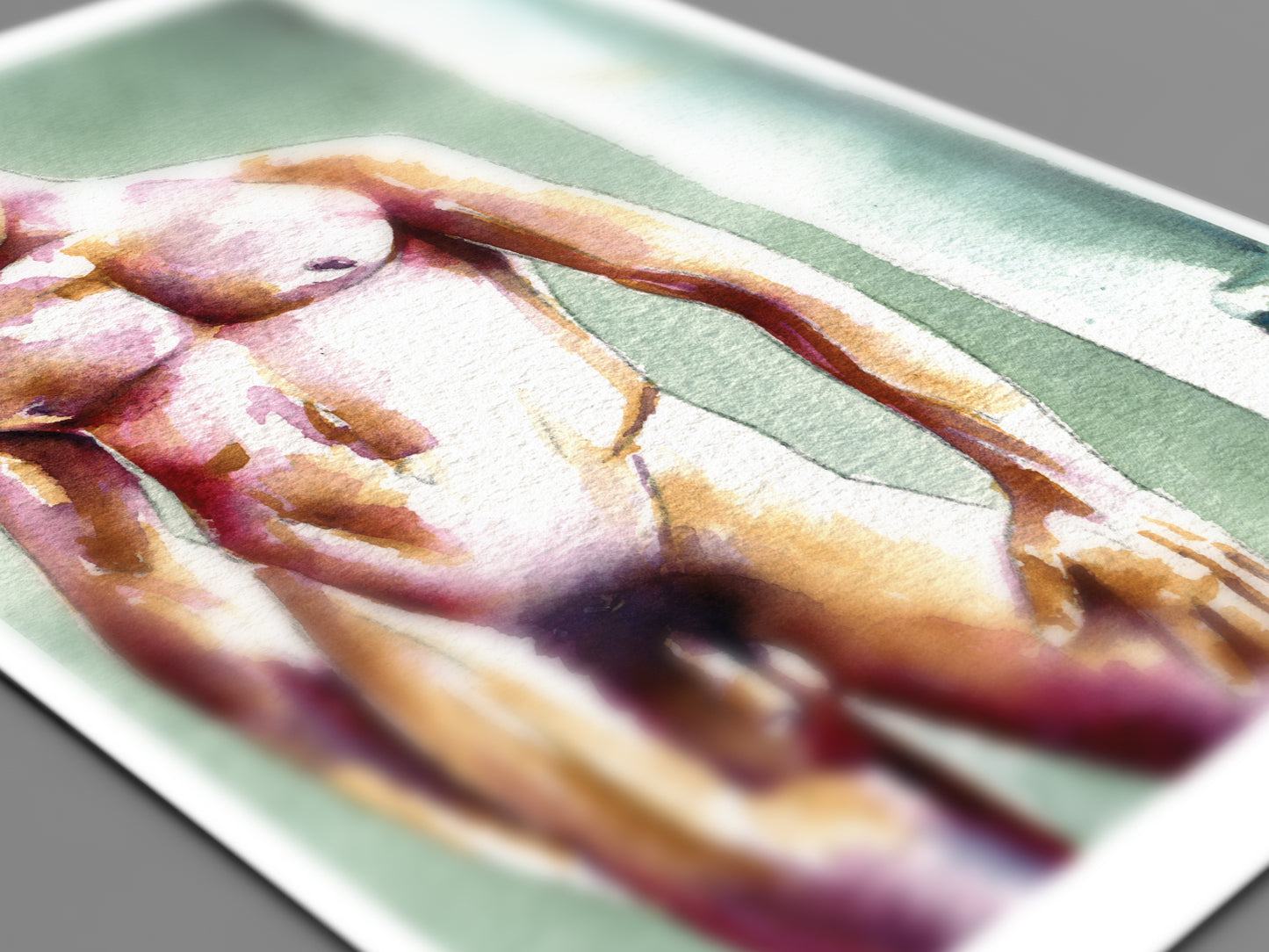 Verdant Veil - Nude Amidst Morning Dew - Giclee Art Print