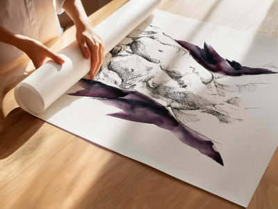 Defined Back Male Figure with Hands Behind Head - Art Print Artist Brenden Sanborn