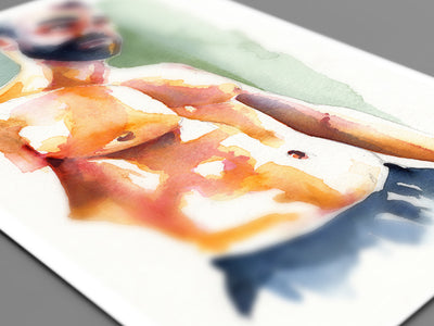 Sunlit Strength - Chiseled Torso in Warm Hues - Original Art Artist Brenden Sanborn