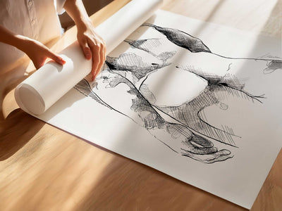 The Strength in His Form and the Curve Below – Art Print Artist Brenden Sanborn