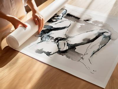 Resting Figure in Fluid Lines – Art Print Artist Brenden Sanborn