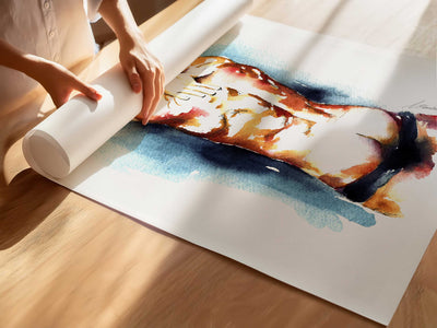 Sunlit Stretch and Booty in Black – Art Print Artist Brenden Sanborn