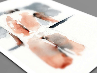 Male Figure with Defined Back Muscles - 6x9" Original Painting Artist Brenden Sanborn