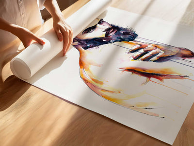 Bearded Male Figure in a Moment of Silent Strength - Art Print Artist Brenden Sanborn