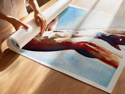 Male Figure in Graceful Arch with Arms Lifted - Art Print Artist Brenden Sanborn