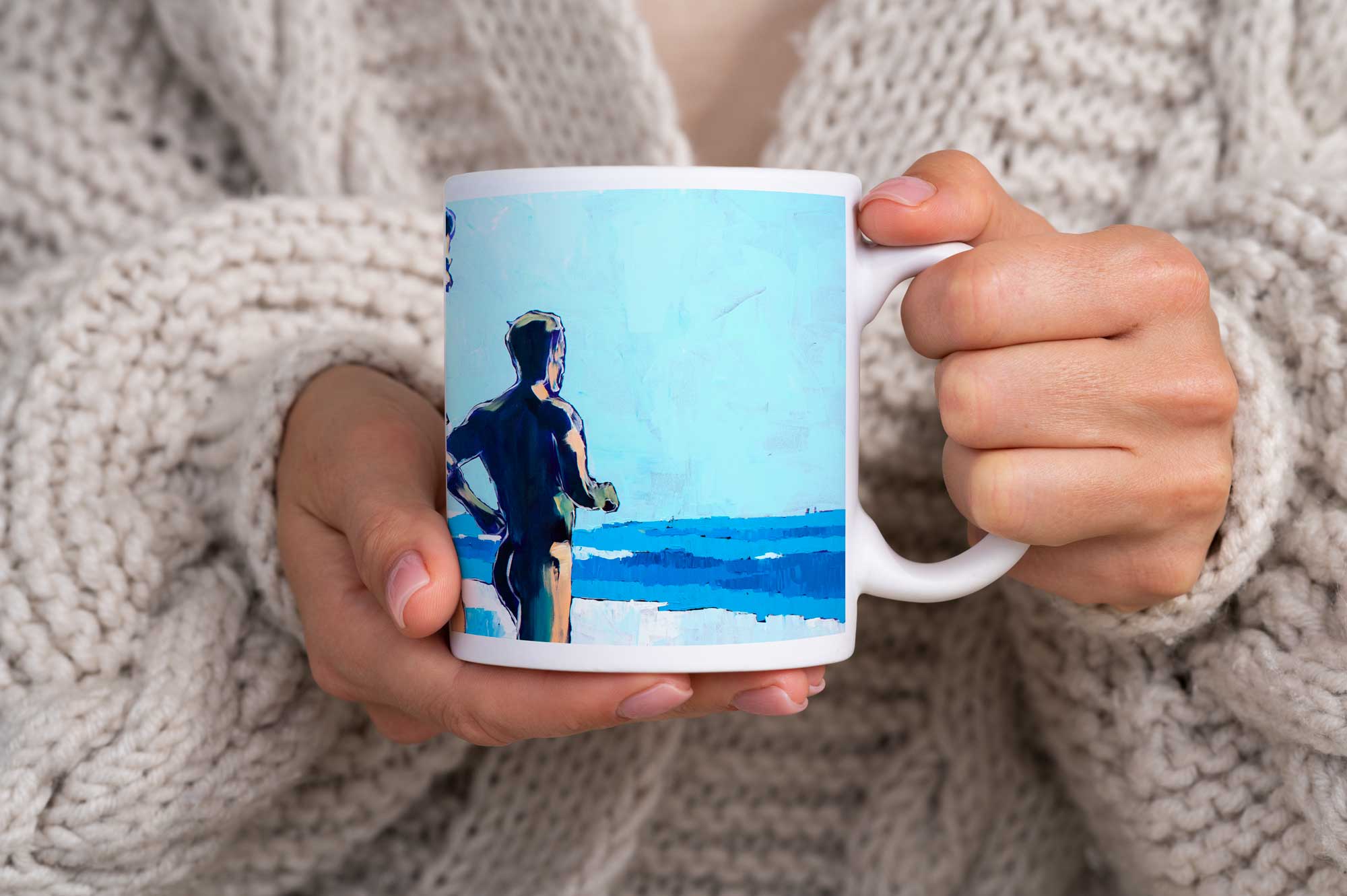 Running Nude Men on the Beach – 11oz & 15oz Mugs