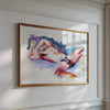 Wide Awake art print shown in several rooms, video