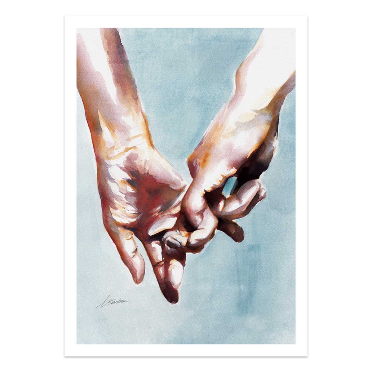 A Gentle Hold of Love – Art Print