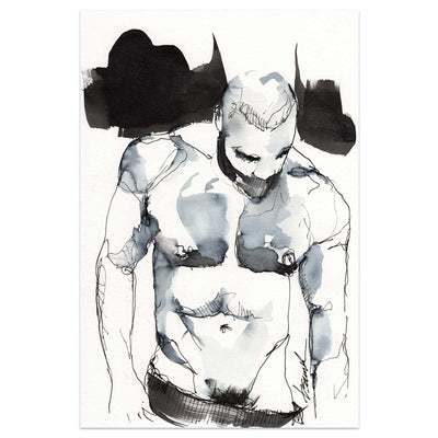 Lean into the Silence – 6x9" Original Ink Artist Brenden Sanborn