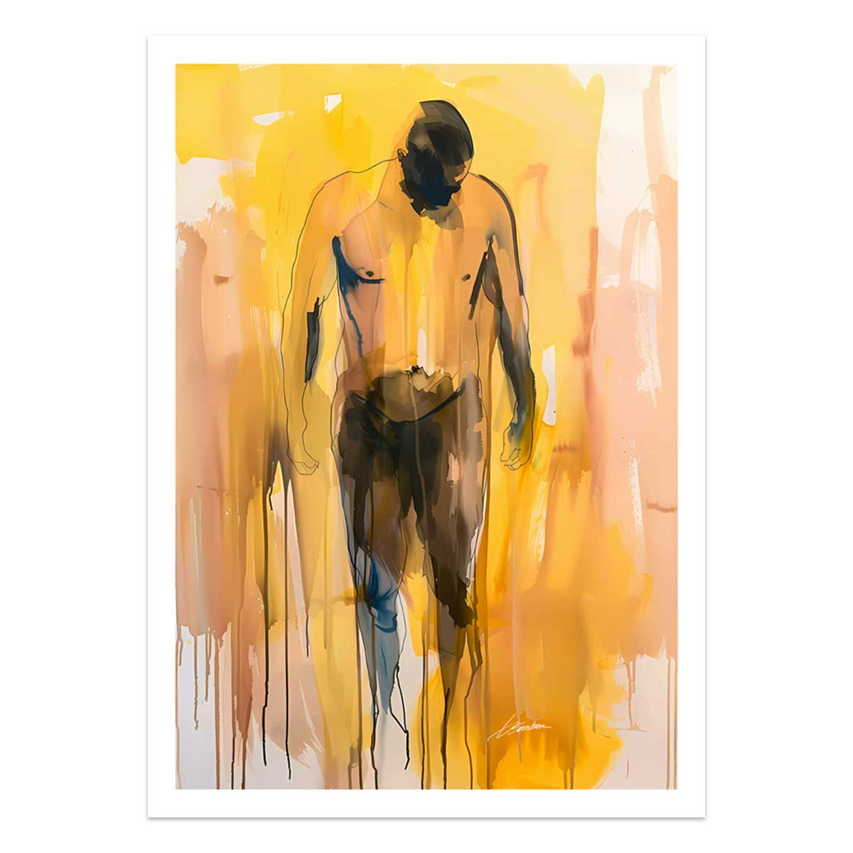 Bare Strength Descending into Light - Art Print