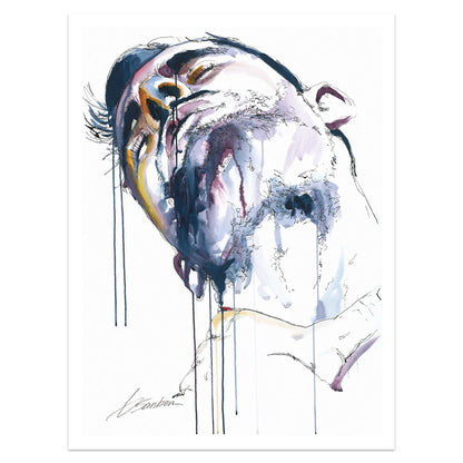 Lust of the Man Grabbing His Throat in the Shower - Giclee Art Print