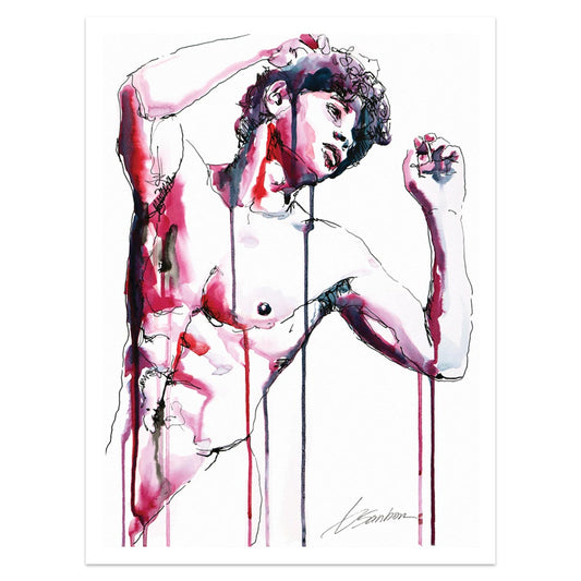 Sweet and Wholesome Muscular Young Man - Drip Style - Giclee Art Print