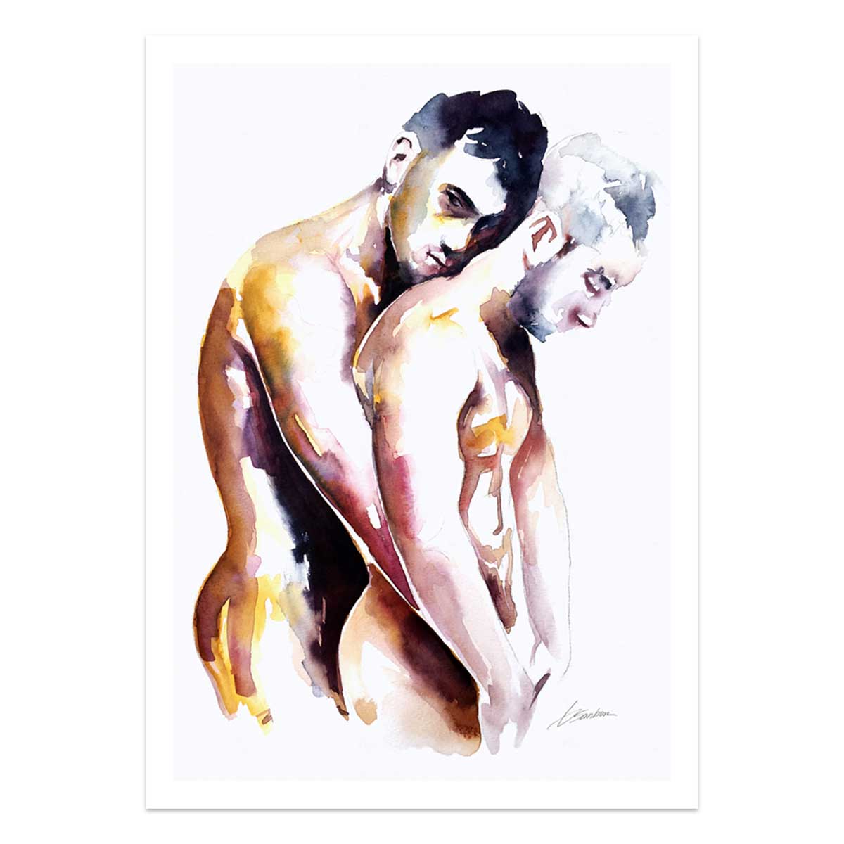 Wrapped in Warmth and Desire – Art Print