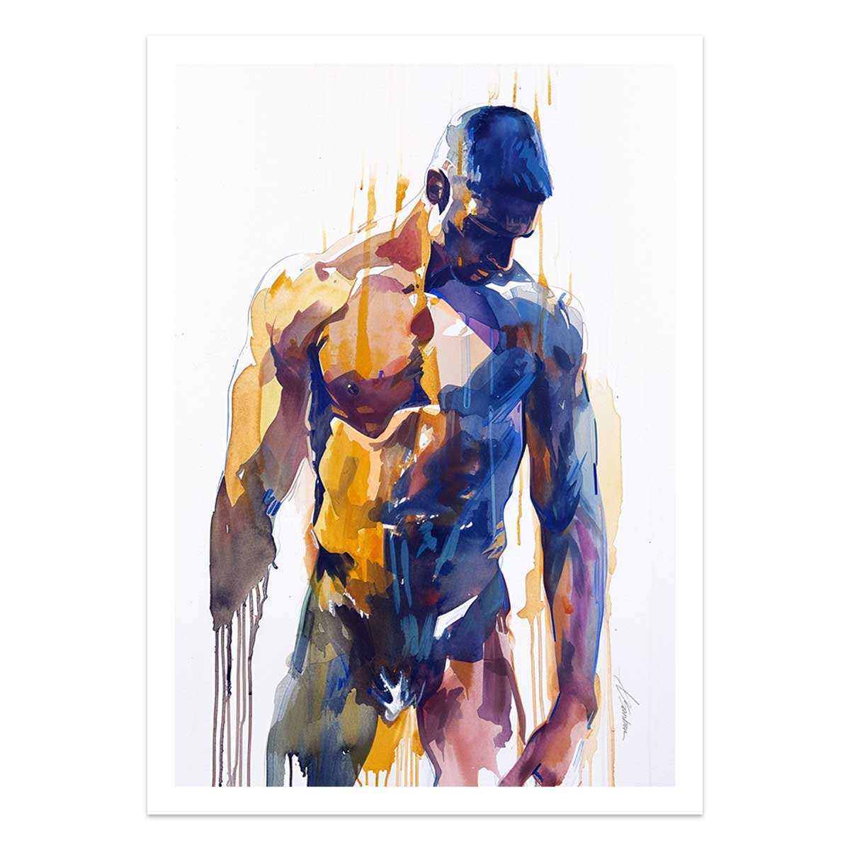 Shadowed Strength of a Man - Art Print