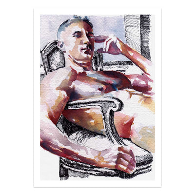 The Ease of His Gaze – Art Print Artist Brenden Sanborn