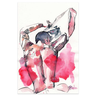 With One Motion – 6x9" Original Watercolor Artist Brenden Sanborn