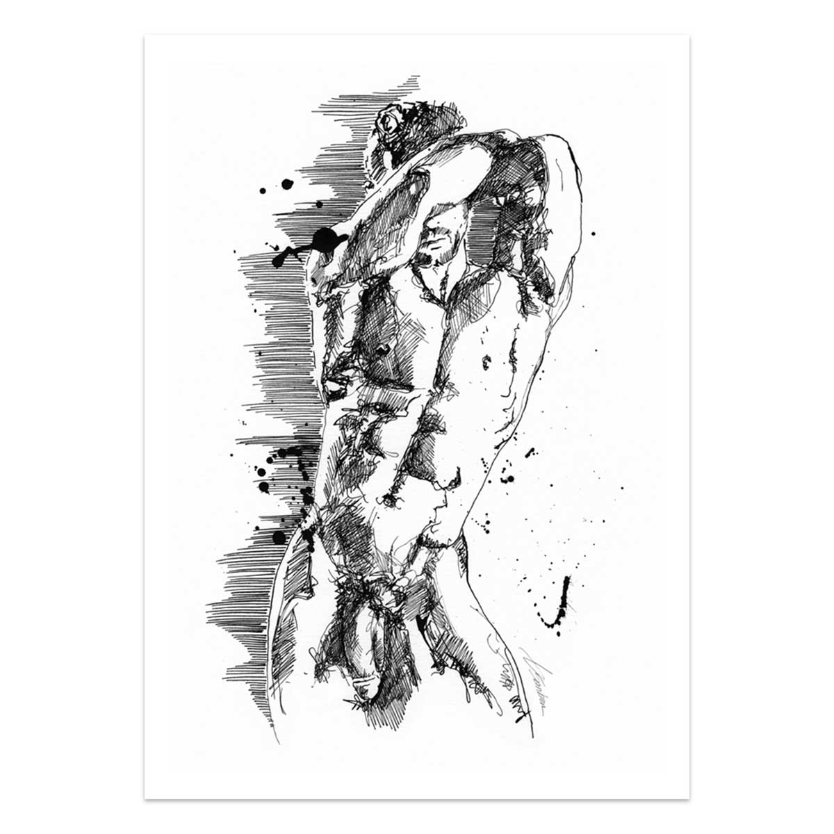 Shadow and Form in Motion – Art Print