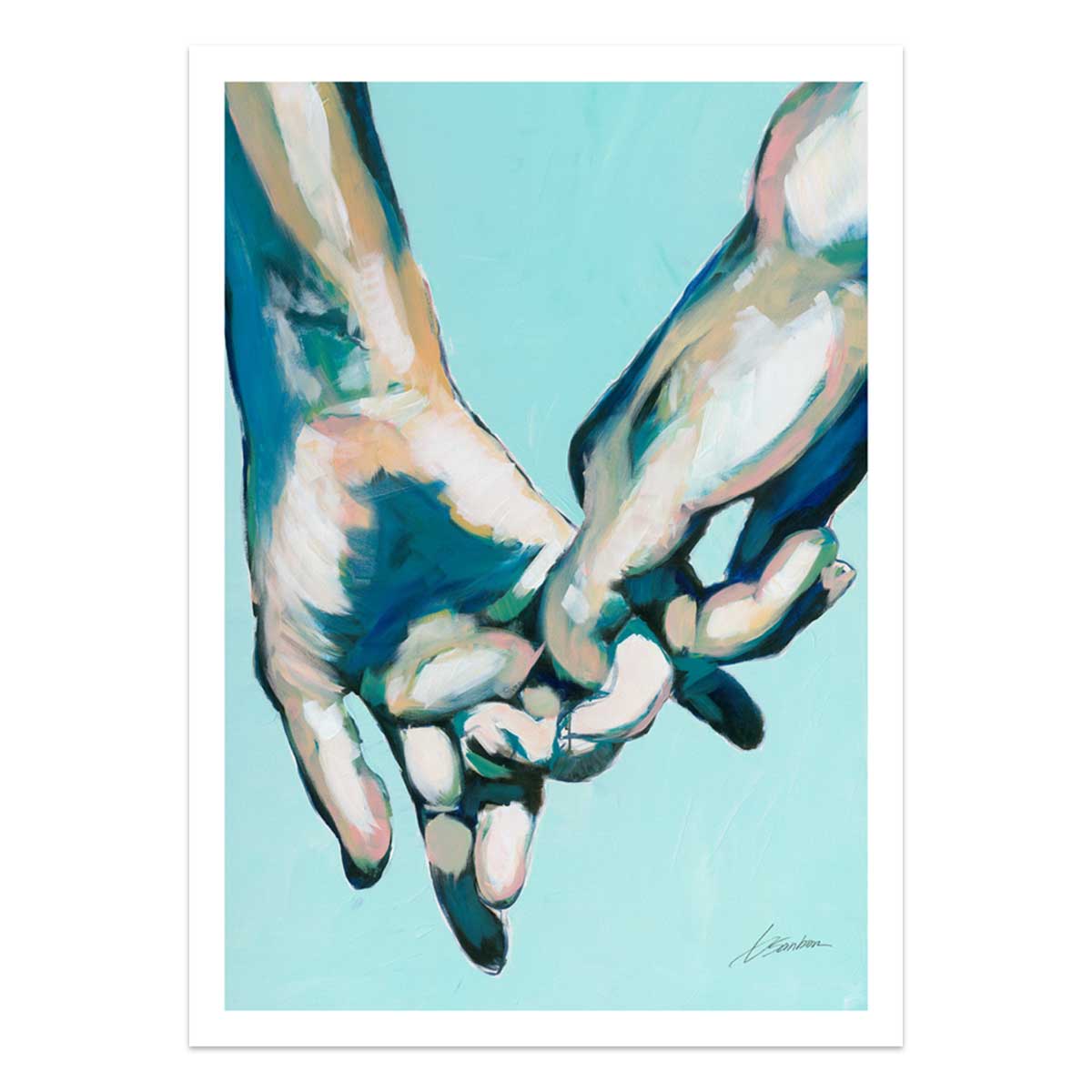 Forever Love - Men Holding Hands - Art Print