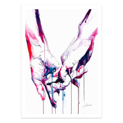 Simple Gesture of Love - Holding Hands - Love is Love - Art Print Artist Brenden Sanborn