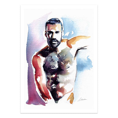Confident Gaze in Color – Art Print Artist Brenden Sanborn