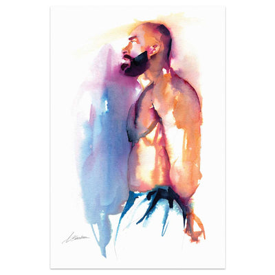 What He Held Inside – 6x9" Original Watercolor Artist Brenden Sanborn