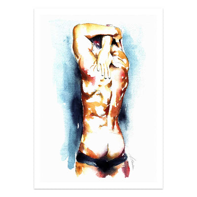 Sunlit Stretch and Booty in Black – Art Print Artist Brenden Sanborn
