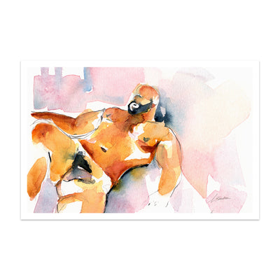 Bear Figure in Restful Repose - Art Print Artist Brenden Sanborn