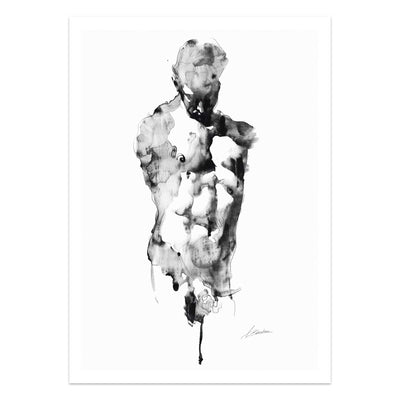 Fading Figure in Ink – Art Print Artist Brenden Sanborn