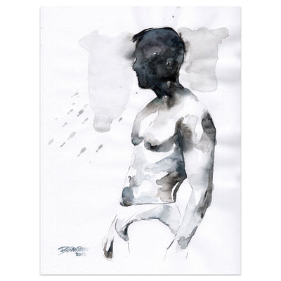 Deep Within the Shadows - 9x12" Original Watercolor Painting Artist Brenden Sanborn