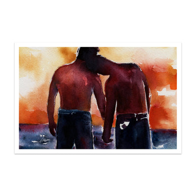 Leaning into Love Under Open Skies – Art Print Artist Brenden Sanborn