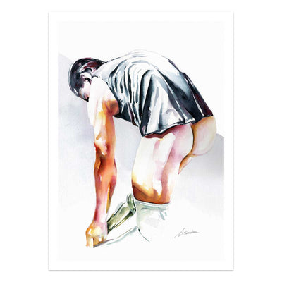 Half Dressed Bend and the Boldest Booty Peek – Art Print Artist Brenden Sanborn