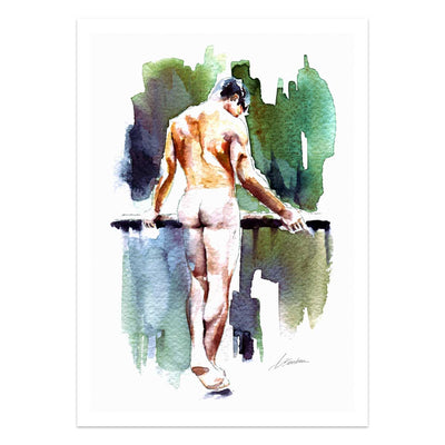 Barefoot by the Rail with a Soft Booty Glow – Art Print Artist Brenden Sanborn