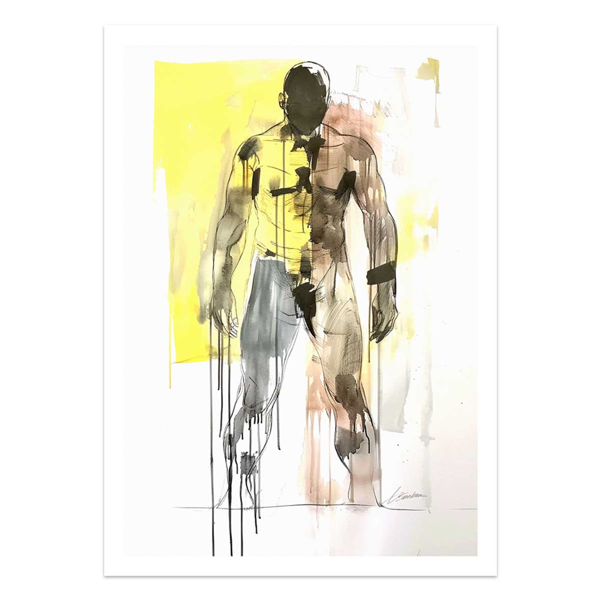 A Bold Silhouette Standing in Strength - Art Print