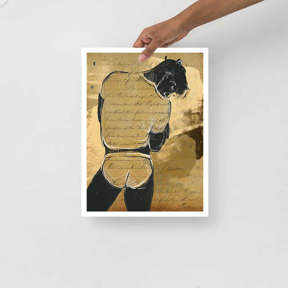 Man in Underwear Collage - Giclee Art Print