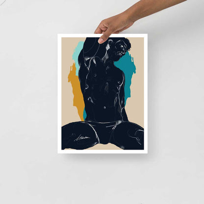 Whispers at Night Man in His Underwear - Giclee Art Print