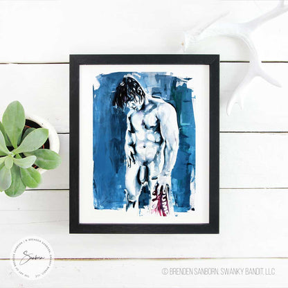 He Was All Pumped Up - Drip Style - Giclee Art Print