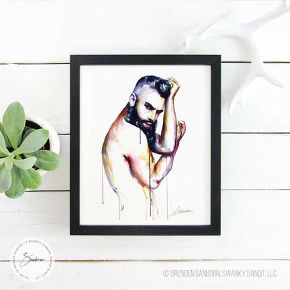Soft Whispers of the Tender Man - Drip Style - Giclee Art Print