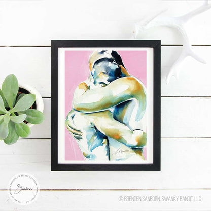 Lost in His Embrace - Giclee Art Print