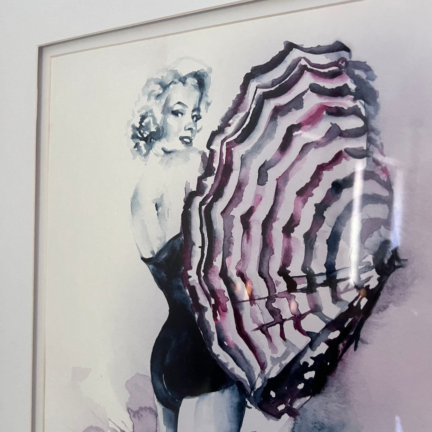 Brushstrokes of a Blonde Bombshell Marilyn Monroe 11x14 - Original Watercolor