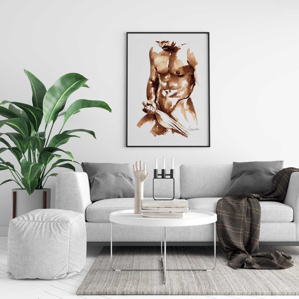 Twisting of the Undies - Made with Coffee - Art Print
