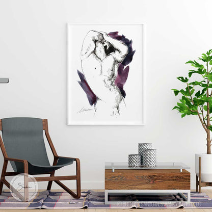 Sunday Afternoon - Ink and Watercolor - Giclee Art Print