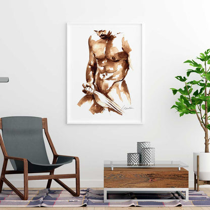 Twisting of the Undies - Made with Coffee - Art Print