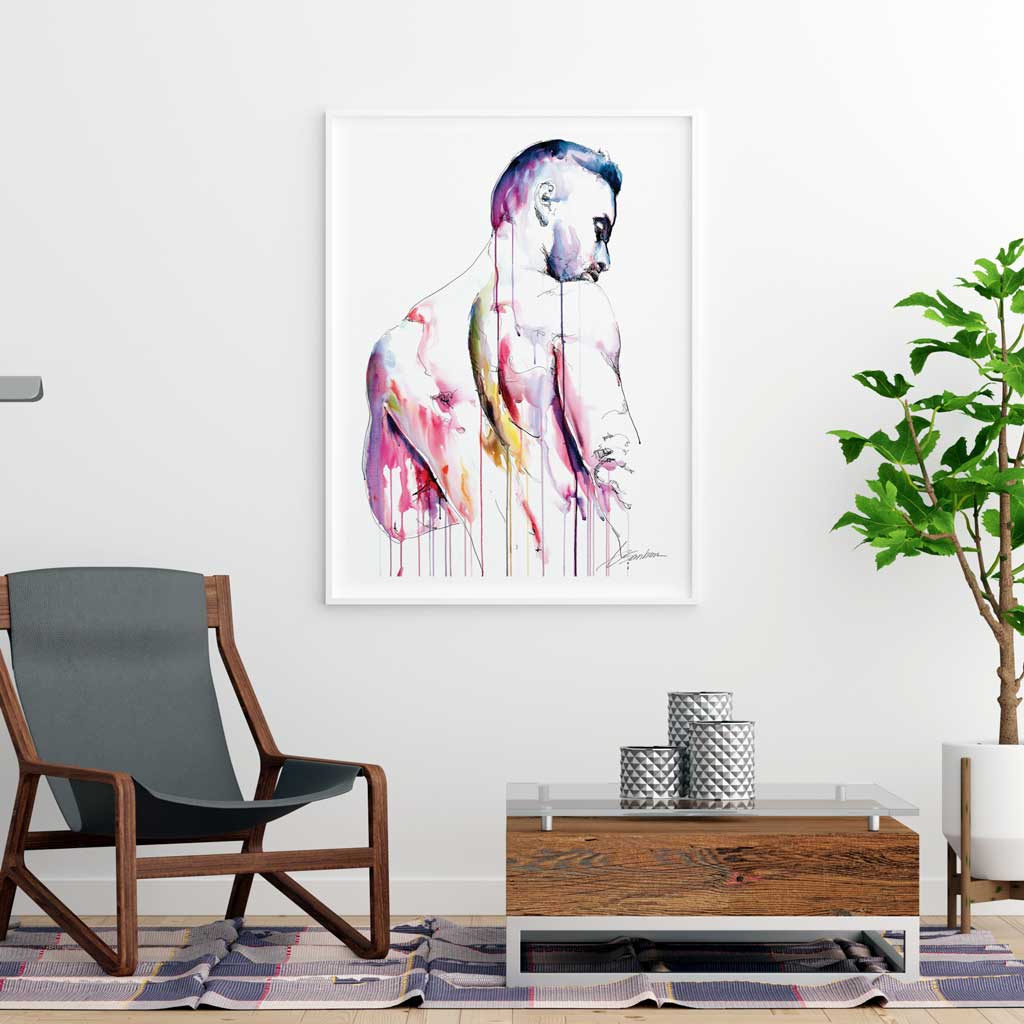 Strong Back of a Tender Man - Drip Style - Giclee Art Print