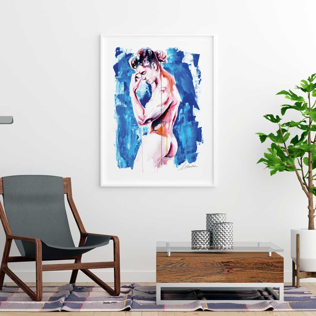 Grace and Pleasure of the Male Rear - Drip Style - Giclee Art Print