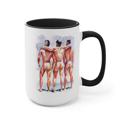 Summer Gone By - Two-Tone Coffee Mugs, 15oz
